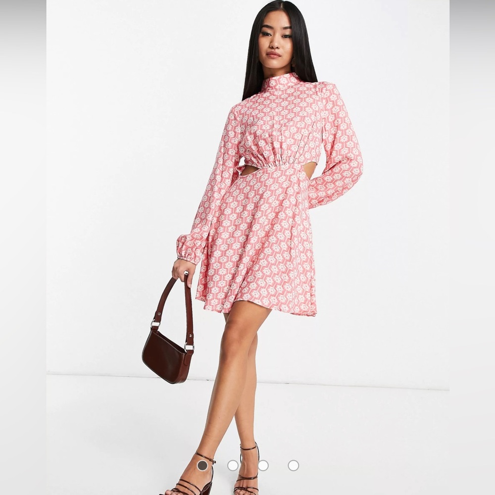 NWT Miss Selfridge pink cutout dress